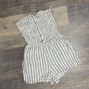 Smocked garage romper